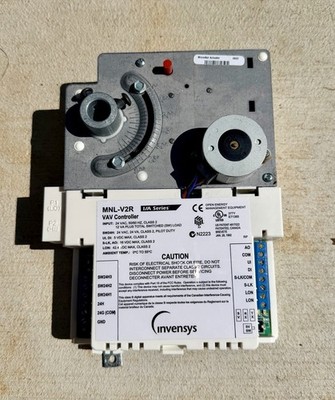 Invensys Schneider Electric MNL-V2RV3 VAV Controller w/Actuator - Working