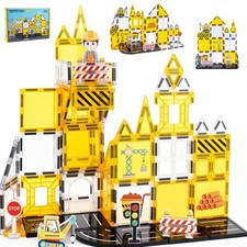 Ladfar Magnetic Tiles For Kids Construction Magnetic Building Blocks37Pcs Stem