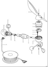 Casco auto Raymarine ST60,ST60+,ST70,ST290 paletta eolica risparmio spina PCB