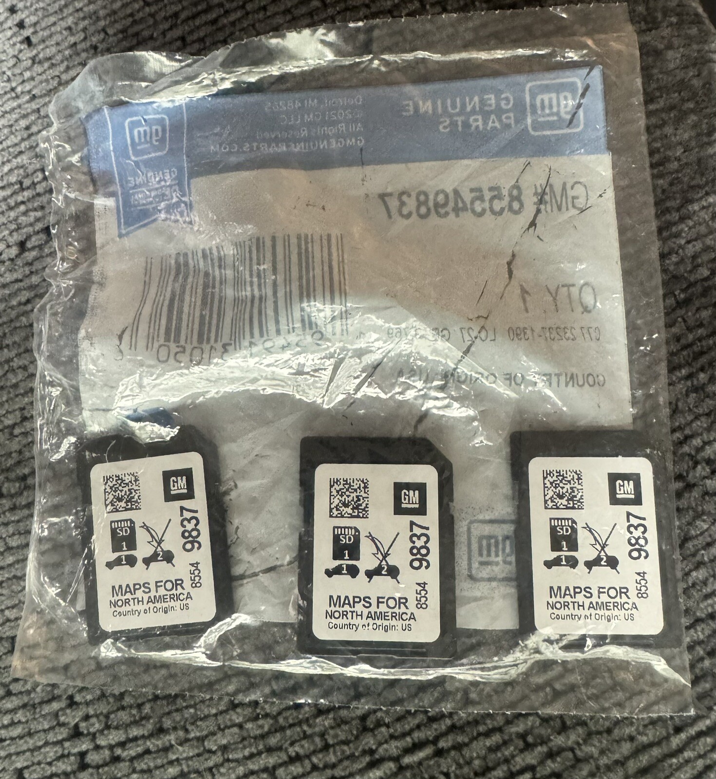 Genuine GM GPS Navigation Data SD Card, North America 85549837 - 3 ...