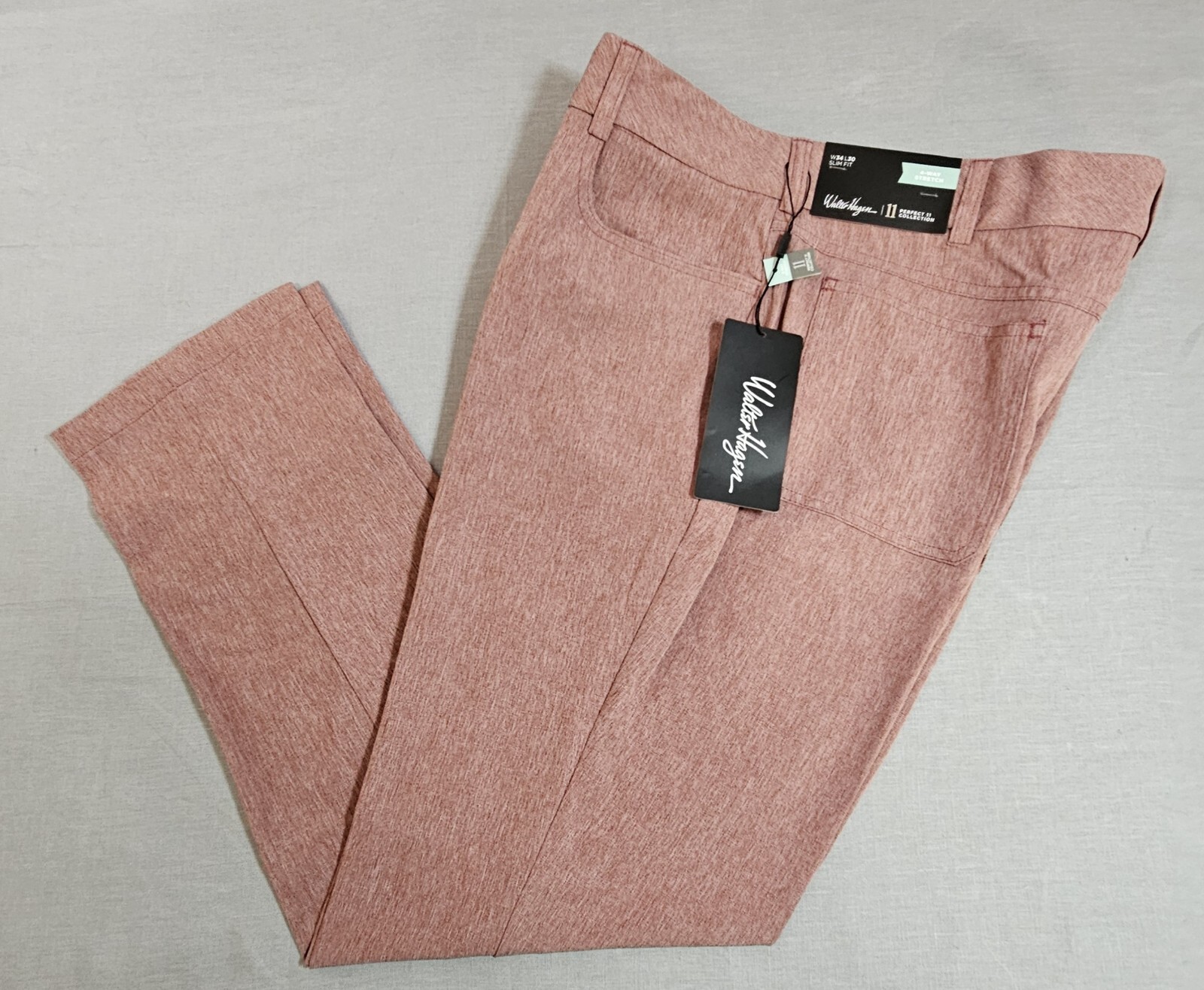 Walter Hagen Golf Pants Perfect 11 Size 34 W x 30 L Slim Fit 4 Way