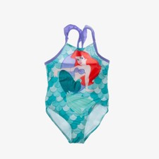 Ariel Girls The Little Mermaid One Piece Bathing Suit Multi Size 5-6 1525
