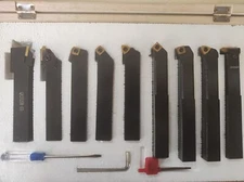 21PCS 3/4" 20mm Shank Indexable Carbide Lathe Turning Insert Tool Holder Bit Set