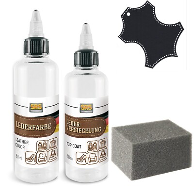 Leder Reparatur Set. Lederfarbe  BMW Bison schwarz. Leather repair Kit.