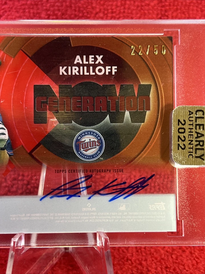 2022 Topps Clearly Authentic Alex Kirilloff GNA-AK /99 Red - Image 4 of 4
