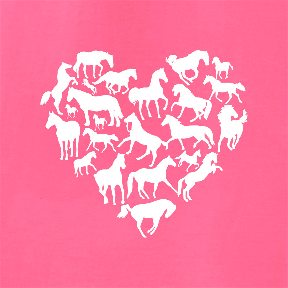 Love Heart Horse Felpa con cappuccio per bambini cavalli pony animale cavaliere equitazione fantino lezioni
