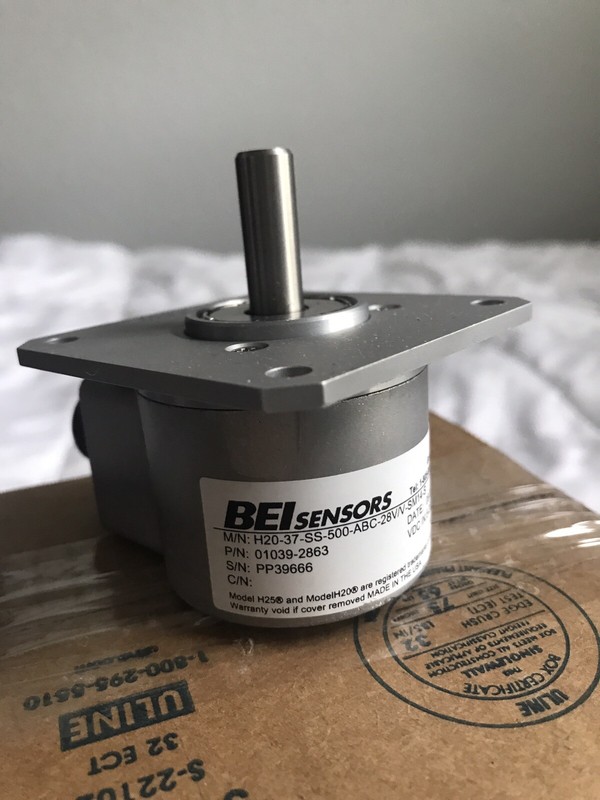 BEI Sensors PN: 01039-2863 Rotary Encoder H20-37-SS-500-ABC-28V/V-SM14-S #2 NEW