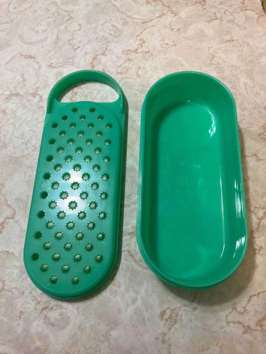 Vintage Tupperware Green 2 Piece Cheese Grater Container