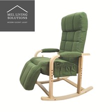 Rocking Recliner Chair, Nursing Chair with Adjustable Foot-Rest 