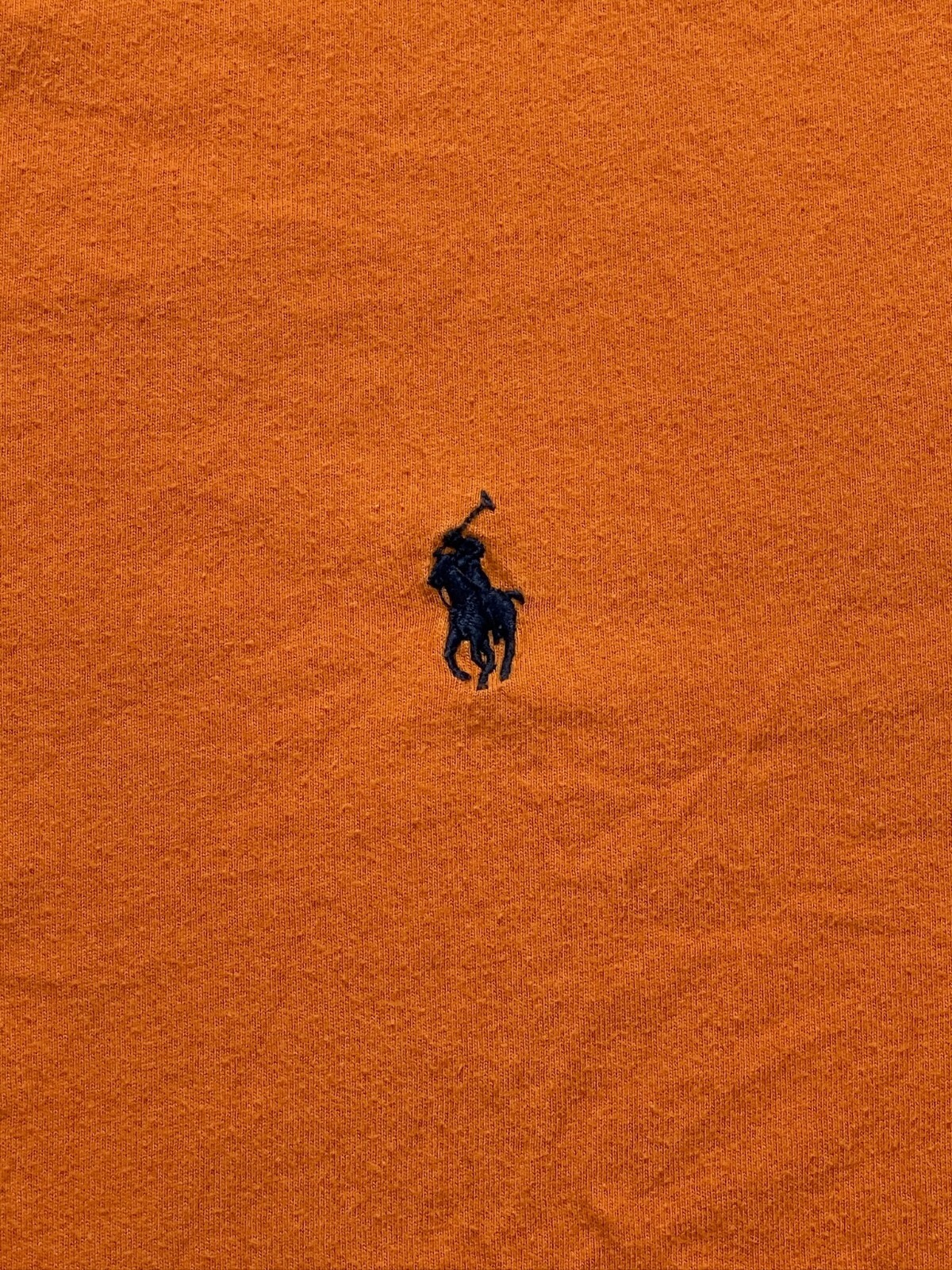 Polo Ralph Lauren camicia uomo 2XL arancione pony manica corta scollo a V maglione cotone