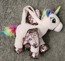 Unicorn Plush Purse Carried Away Bags Pink Rainbow Horse Girls Bag Animals