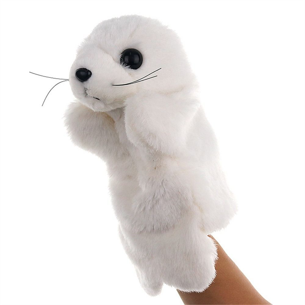 Hand Puppet Glove Wild Animal Plush 5 Finger Puppets In One - Foto 6
