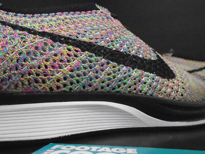 NIKE FLYKNIT RACER MULTICOLOR 3.0 GREY TONGUE BLACK BLUE PINK