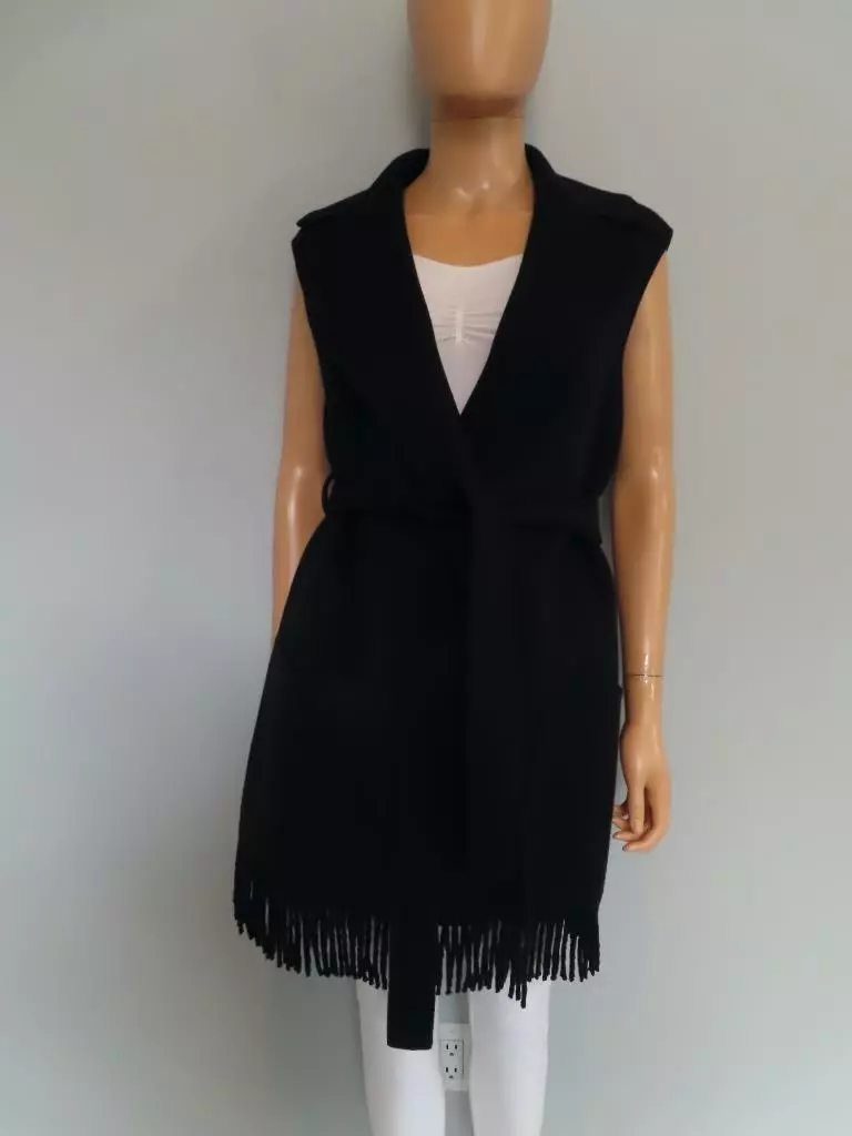 Gilet/manteau sans manches Christian Dior noir laine vierge F 40/US 8 neuf avec étiquette