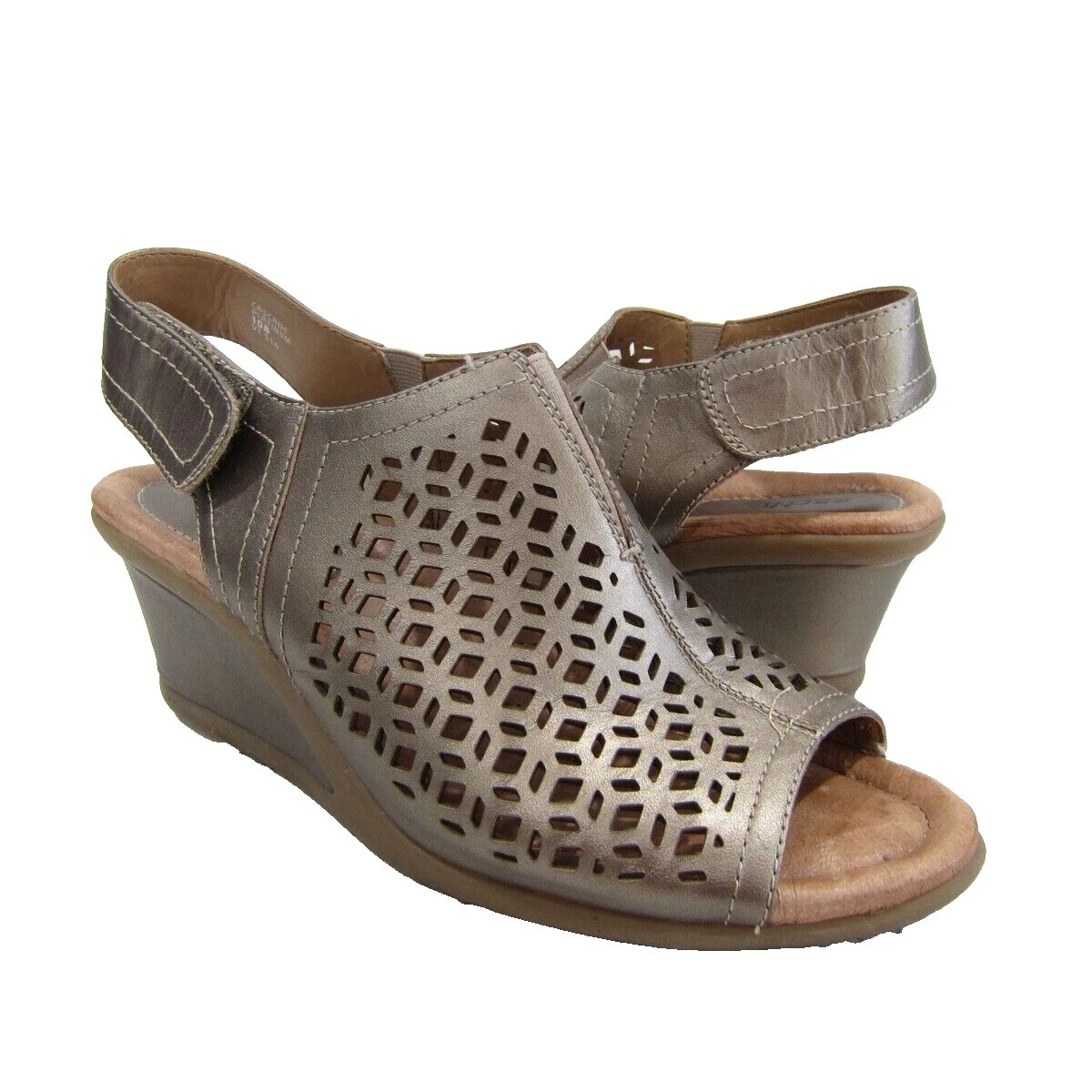 Earth Geometric Wedge Sandals for Women