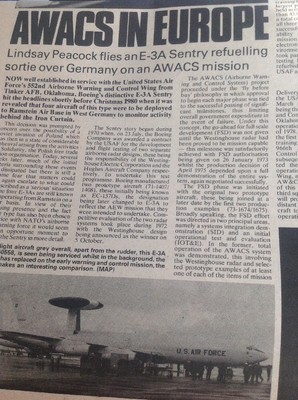 Ephemera 1981 Artikel Awacs Over Europe E3a Sentry ca2