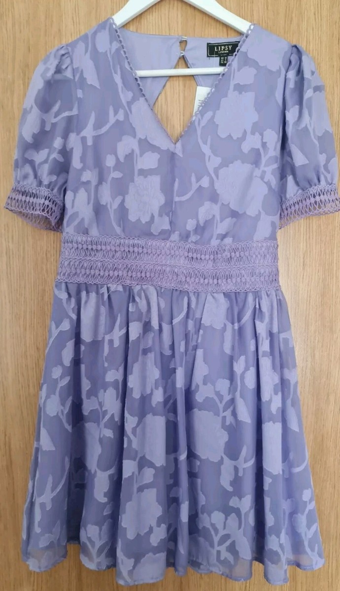 lipsy premium burnout belted skater midi dress