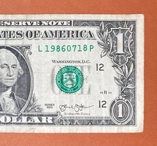 1986 July 18 ( L 19860718 P ) Birthday Note $1 One Dollar Bill