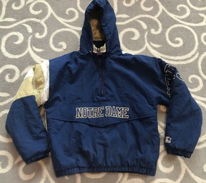 notre dame starter jacket pullover