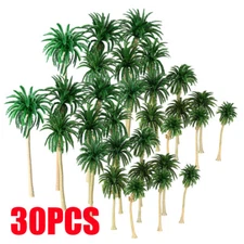 30PCS Landscape Model Tree Lifelike Palm Tree Model Coconut Palm Trees for Dorm-