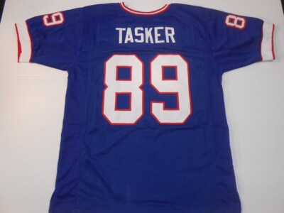 UNSIGNED CUSTOM Sewn Stitched Steve Tasker Blue or White Jersey M to 3XL