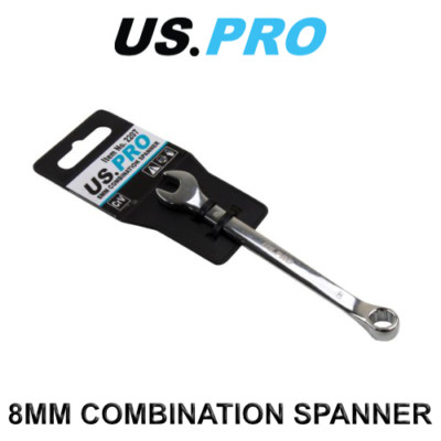 US PRO 8 mm Kombischlüssel poliert Chrom Vanadium 2207