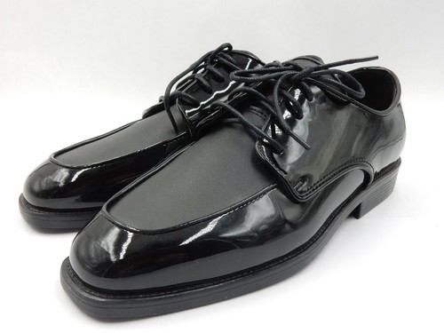 PATENT LEATHER TUXEDO DRESS SHOES 
