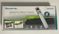 NEW - Pandigital Handheld Wi-Fi Wand Scanner - Blue with Feeder Dock - NEW