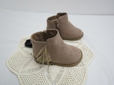 NEW BABY GIRL FASHION BOOTS INFANT SIZE 5 TAUPE WONDER NATION EASY ON/ OFF FLEX