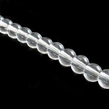 Glasperlen rund ca. 3,8 mm glasklar ca. 95 Pe...