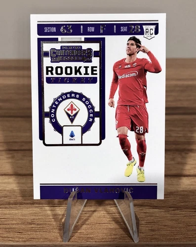 DUSAN VLAHOVIC 2019 Panini Chronicles Contenders Rookie Ticket Serbia Juventus