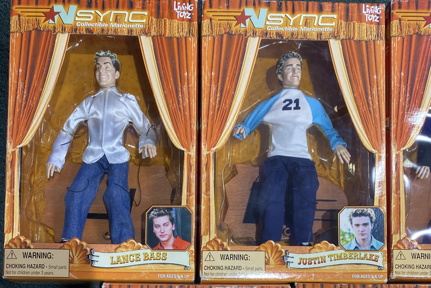 * NSYNC Dolls Living Toyz 2000 Complete Set Of 5 *Justin