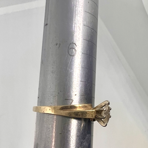10Kt 1.8 gr Yellow Gold 1/5 ct. Marquise Natural Diamond Engagement Ring Size 7 - Picture 11 of 11