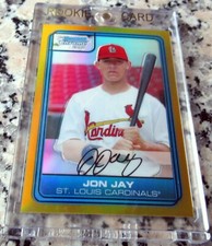JON JAY 2006 Bowman Chrome GOLD Refractor /50 SP 1st Rookie Card RC 2011 Champs