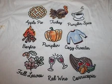 Modern Lux X-Small Ivory Fall T-Shirt Tagless, New with Tags