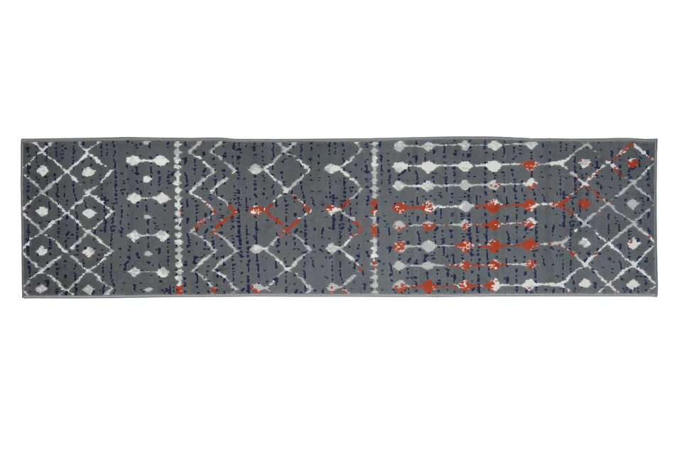 Distressed Moroccan Runner - 2'x8', Transitional Design Area Rug - 505 - Image 3 of 4