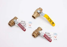 3 Mueller B&K - 1/2" & 3/4" Ball Valves - 107-023 & NSF 61-8 - New with Tags