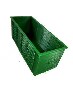 HO Scale Model Railroad Scenery Roll Off Dumpster Green