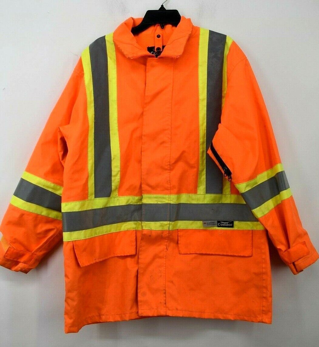 ジャケット・アウター auraleeWASHEDFINXGRADATIONDYEDBIGBLOUZON Condor Men Orange Long Sleeve Full Zip Snap Front 3-In-1