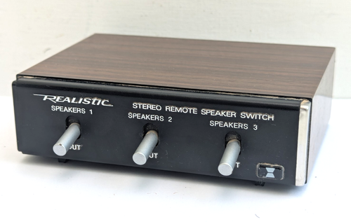 Vintage Realistic Stereo Remote Speaker Switch 3 Way - Model 40-125A Radio Shack
