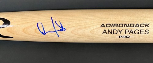 Andy Pages Dodgers Auto Signed Blonde Engraved Bat Beckett Hologram - Picture 1 of 3