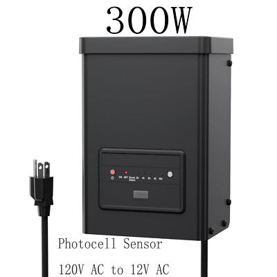 BN-LINK 300W Outdoor Transformer for Low Voltage Landscape Lighting, with Timer 