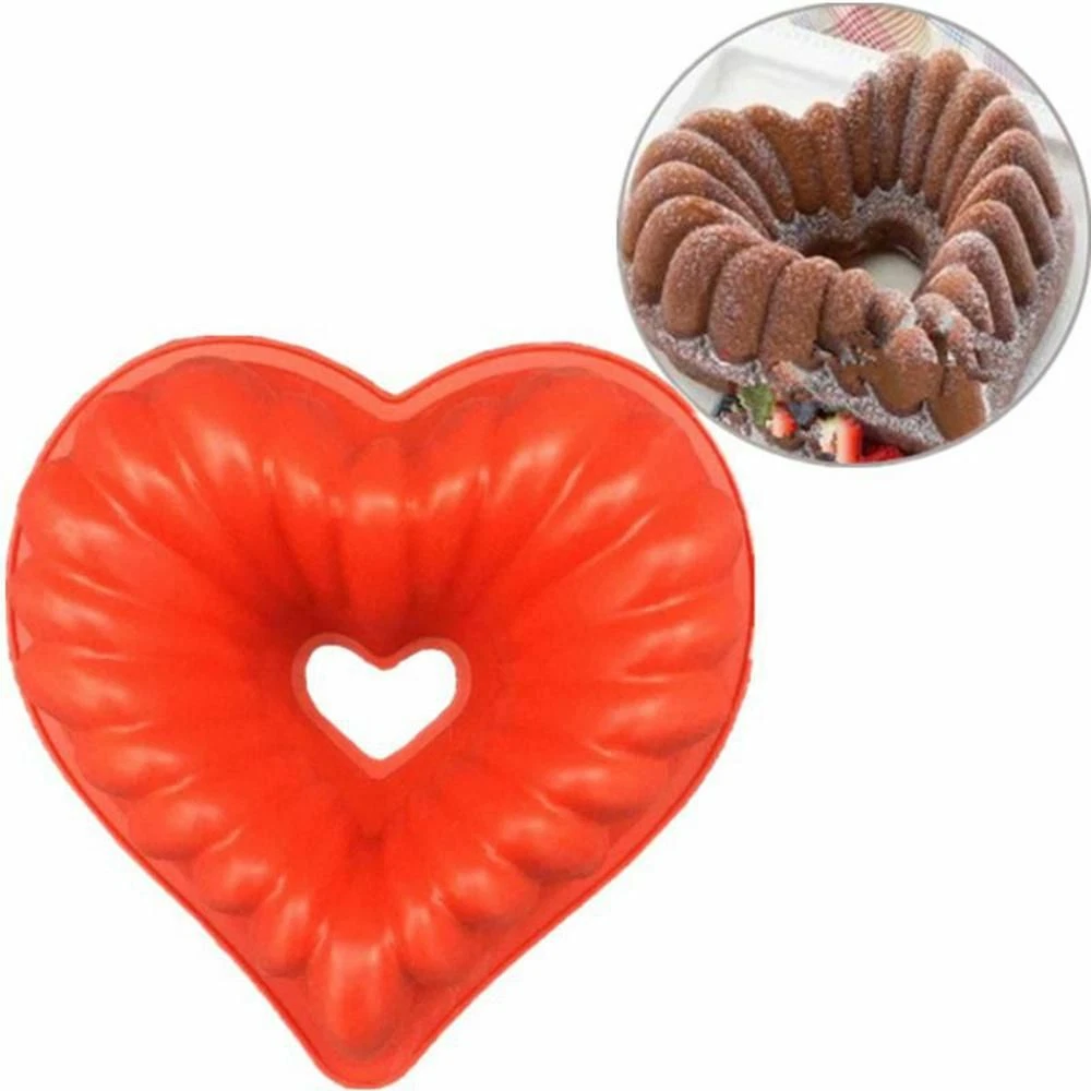 Heart Shape Cake Mold Love Silicone Freezing And Baking Pastry Molds Mousse  New