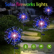 1-4 PACK Garden Solar Firework Lights Solar Landscape Lights Outdoor150LED Light
