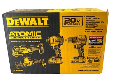 DeWalt ATOMIC 20V 4 Tool Combo Cordless Brushless W/ Two 2 Ah Batteries DCK486D2