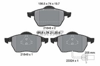 Textar Bremsbelagsatz, Scheibenbremse 2184903 FüR Ford Seat VW