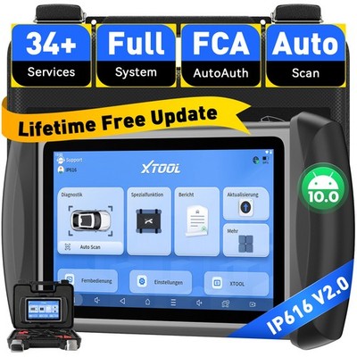 XTOOL IP616 Diagnosegerät OBD2 Scanner Schlüsselprogrammierer FCA/CAN FD/DOIP