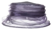 McBurn Organzahut schmal Stoff Anlass Hut elegant Braut Hüte festlich Chiffon