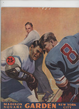 vintage 1958 New York Rangers vs. Montreal Canadiens NHL hockey program