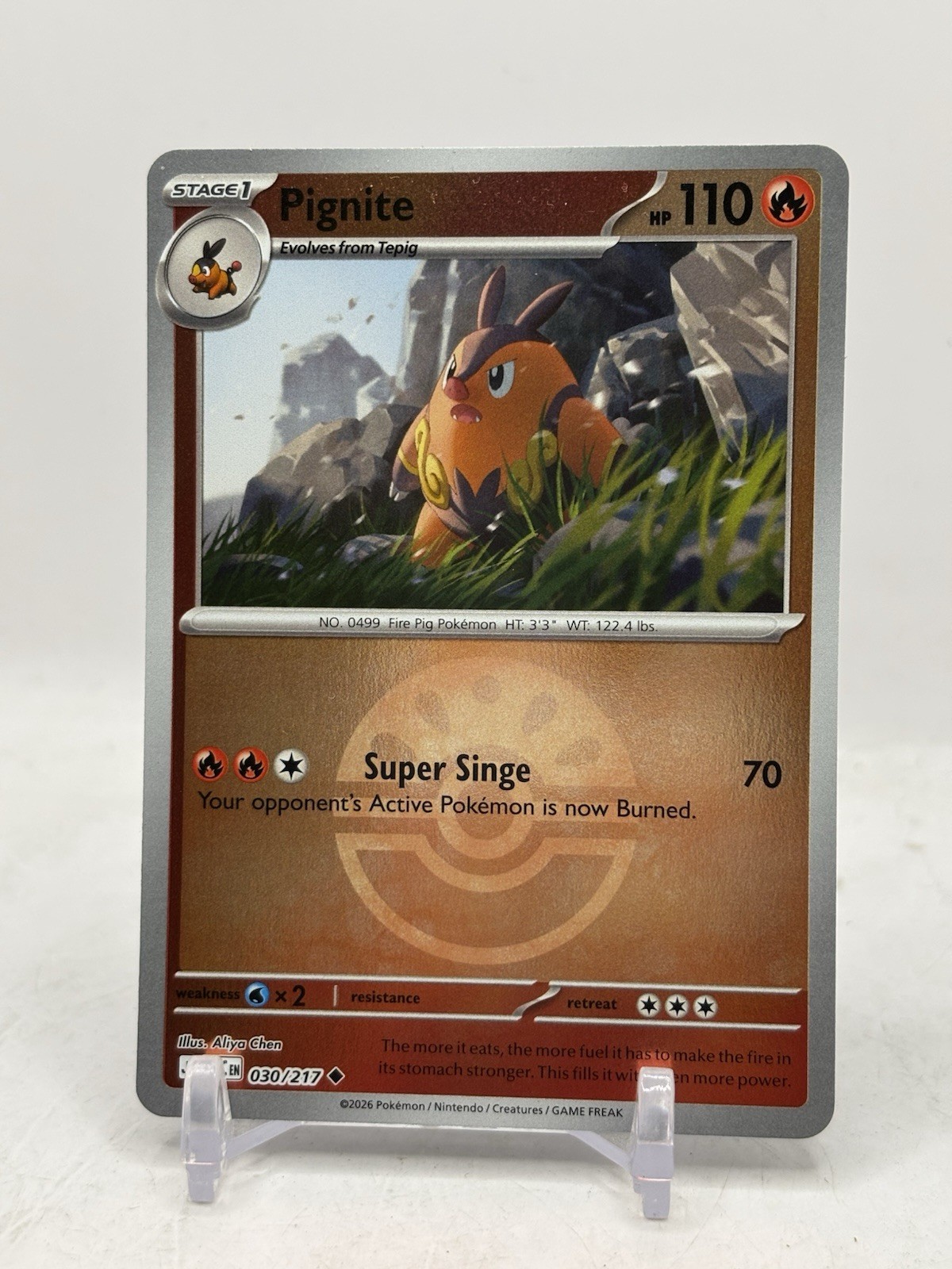 Pignite 30/217 Reverse Holo Ball Ascended Heroes Pokemon